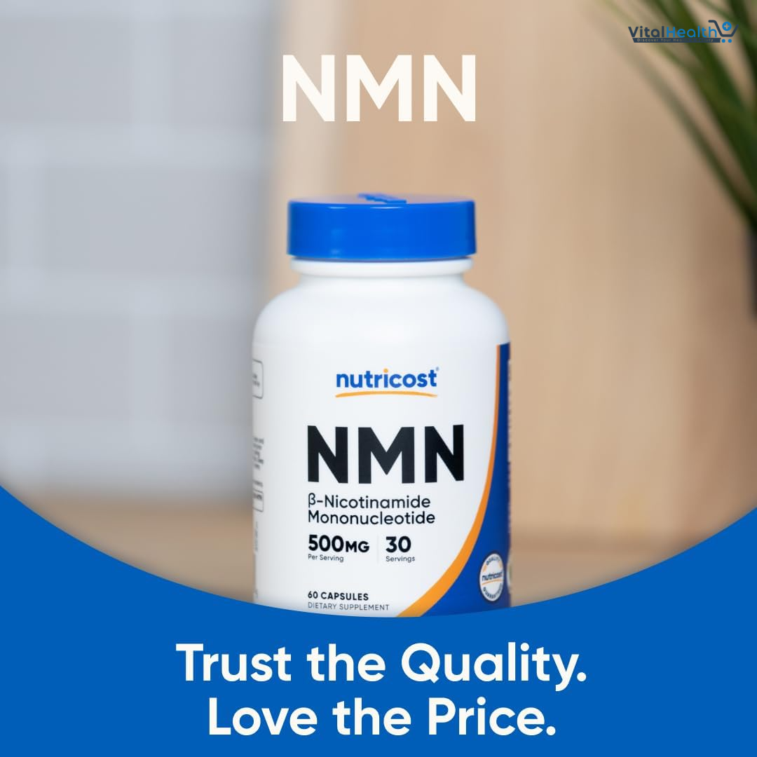 Nutricost NMN (Nicotinamide Mononucleotide) 500mg, 60 Capsules thumbnail 5
