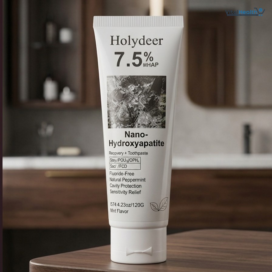 Holydeer Recovery Toothpaste | 7.5% Nano-Hydroxyapatite For Enamel Repair &amp; Whitening 120g thumbnail 3