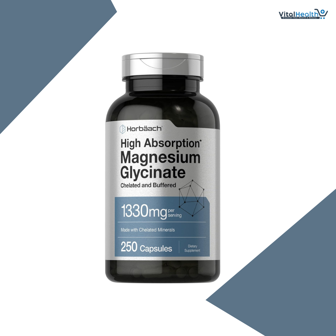 Horbäach Buffered Magnesium Glycinate | 1330mg | 250 Capsules | with Chelated Minerals | Non-GMO, Gluten Free thumbnail 6