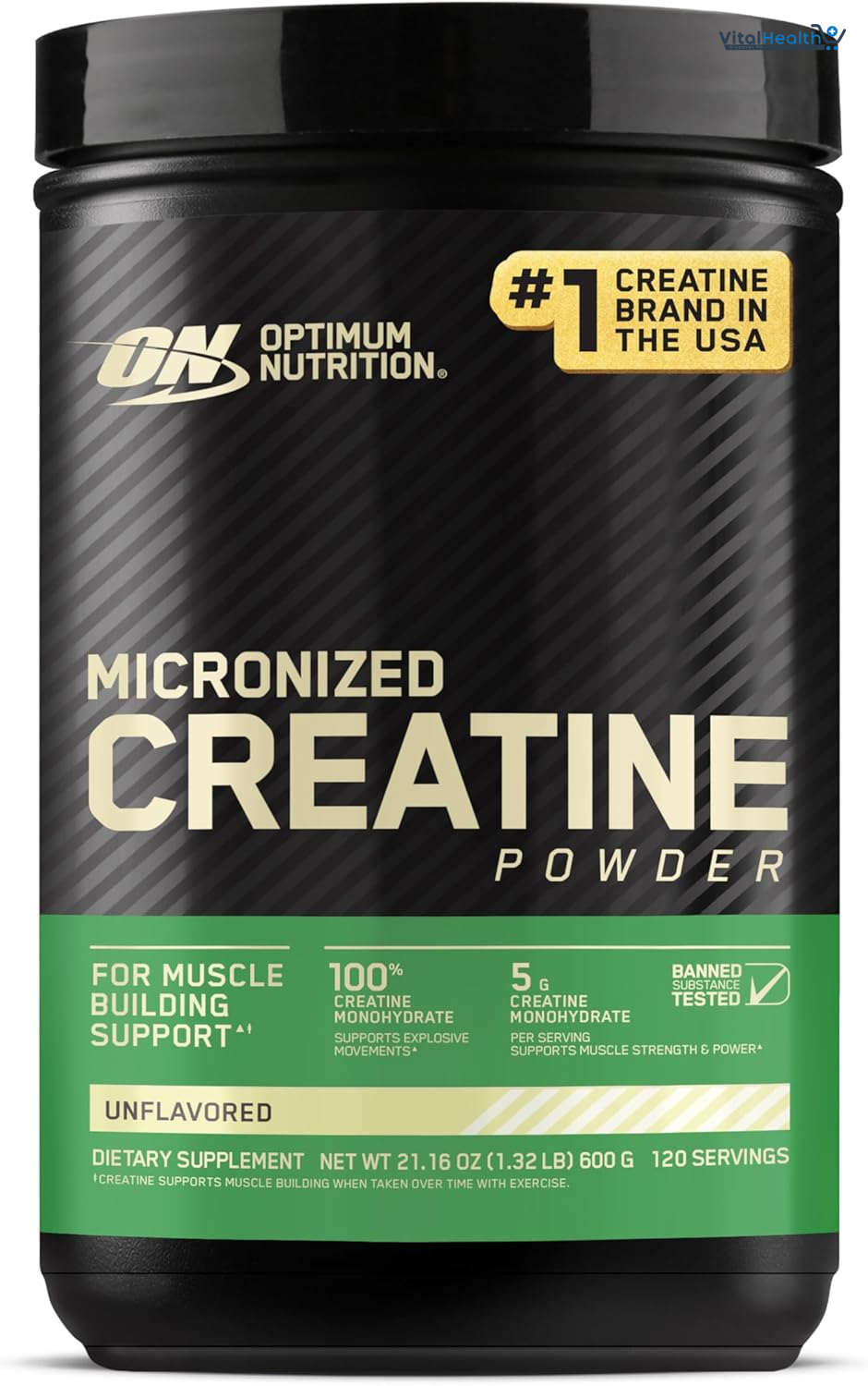 Optimum Nutrition Micronized Creatine Monohydrate Powder, Unflavored, 120 Servings, 600 Grams thumbnail 3