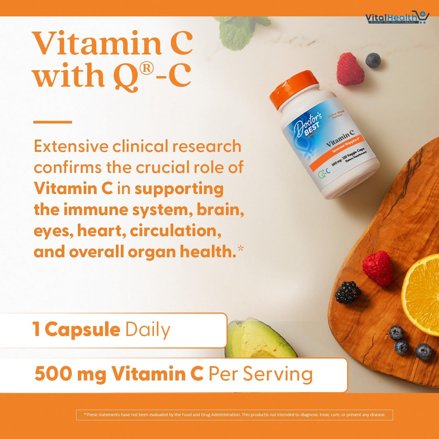 Doctor's Best Best Vitamin C 500mg, 120 Count thumbnail 7
