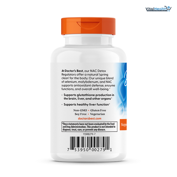 Doctor's Best NAC Detox Regulators 180 Veggie Caps thumbnail 7
