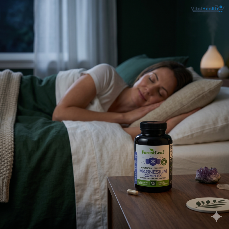 ForestLeaf Magnesium Complex 500mg Magnesium Supplement for Sleep - 5-in-1 (120 Ct)