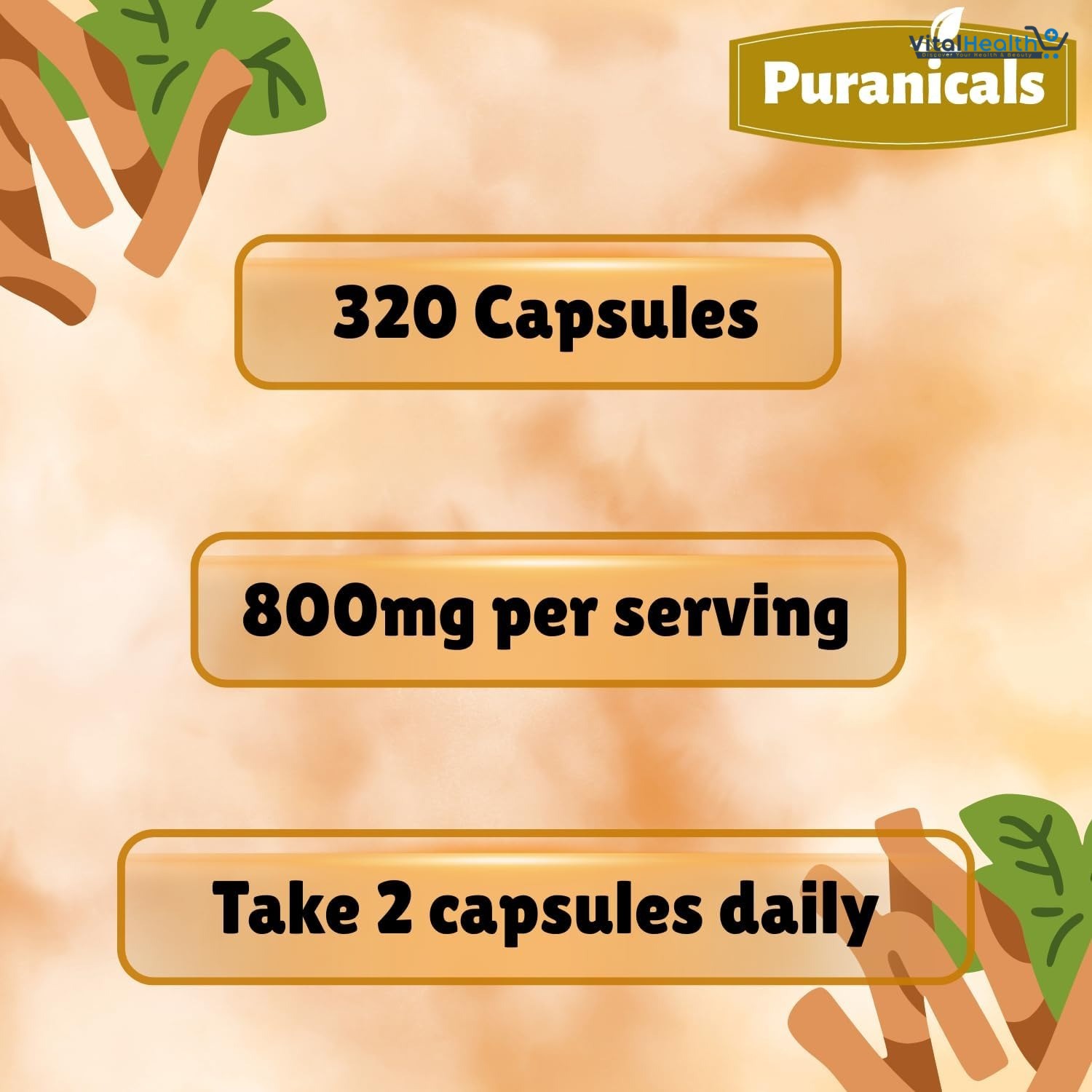 Ashwagandha Premium 320 Capsules Non GMO and Gluten Free | Herbal Supplement | 800 mg Per Serving | Made with 100% Pure Herb Ashwagandha Powder