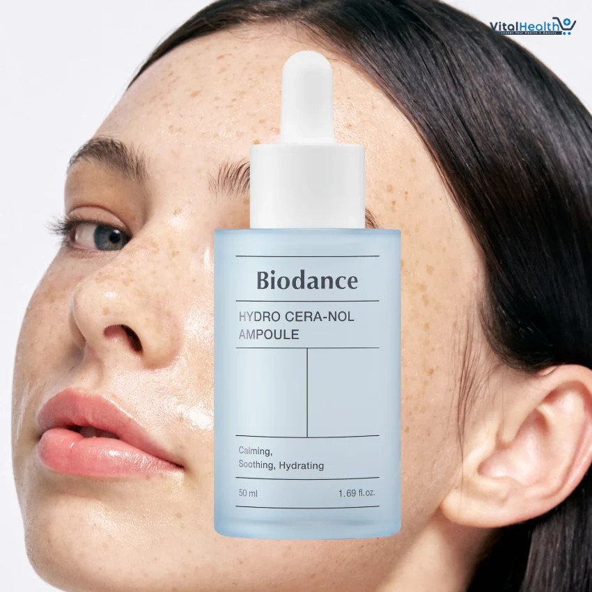 Biodance Hydro Cera Nol Ampoule Hydrating Soothing Serum With Panthenol Ceramides And Hyaluronic Acid 30ml