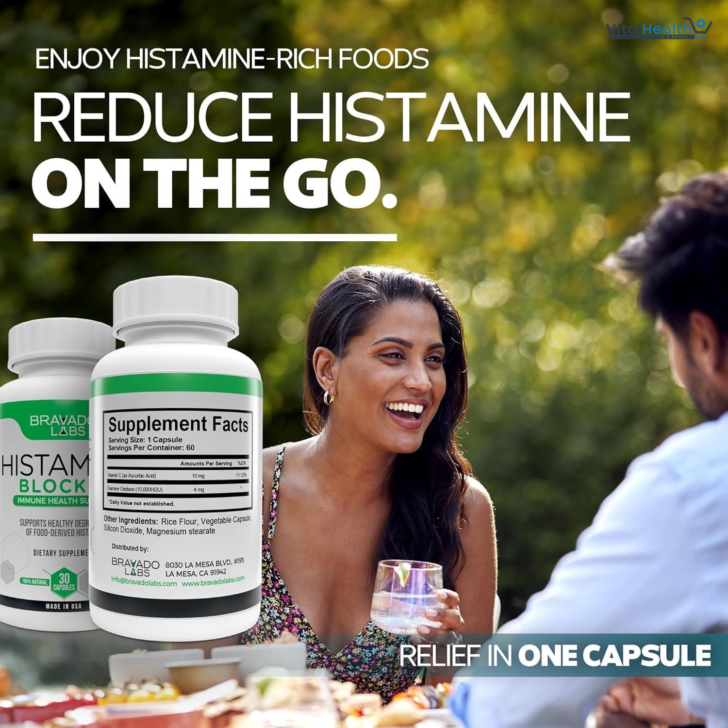 DAO Enzyme Supplements Histamine Blocker – Natural Digestive Aid with Vitamin C
