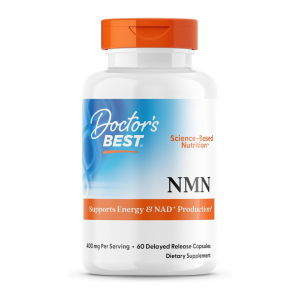 Doctor's Best NMN Supplement for Women &amp; Men - Supports NAD+ Production &amp; Cellular Energy, Beta Nicotinamide Mononucleotide, 200 mg per Capsule, Vegan, Non GMO - 60 Veg Caps