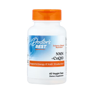 Doctor's Best NMN + CoQ10 Supplement for Women &amp; Men -Beta Nicotinamide Mononucleotide 150 mg &amp; Coenzyme Q10 50 mg per Capsule, Vegan, Non GMO- 60 Veg Caps