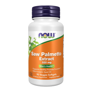 NOW Supplements Saw Palmetto Extract 320 mg with Pumpkin Seed Oil, 90 Veg Softgels