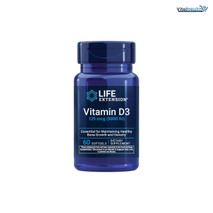 Life Extension Vitamin D3 125 mcg (5000 IU), 60 Softgels