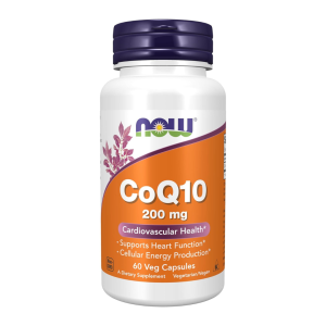 NOW Foods Supplements CoQ10 (Coenzyme Q10) 200 mg, 60 Veg Capsules