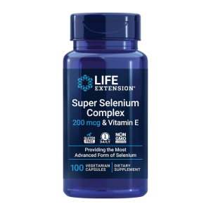 Life Extension Super Selenium Complex 200 mcg 3 Forms of Selenium, Vitamin E 100 Capsules