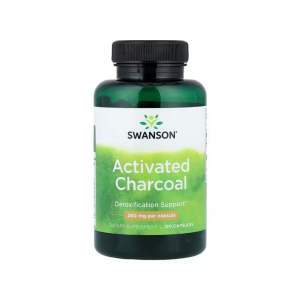 Swanson Activated Charcoal 260 mg Per Capsule 120 Capsules