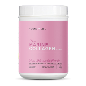 Young Life Pure Marine Collagen Peptides Swedish Hydrolyzed Fish Collagen 10000 mg Type 1&amp;3 300g