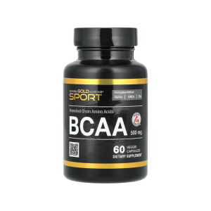 California Gold Nutrition, Sport, BCAA, AjiPure® Branched Chain Amino Acids 2:1:1 with L-Leucine, L-Isoleucine, and L-Valine, 500 mg, 60 Veggie Capsules