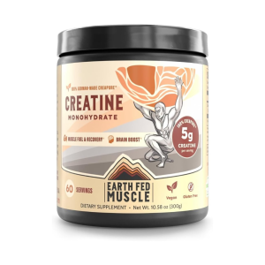 Earth Fed Muscle Creatine Monohydrate Powder Unflavored 300g