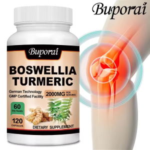 Buporai Boswellia Serrata Turmeric 2000mg with Black Pepper Extract 15mg - 120 Capsules