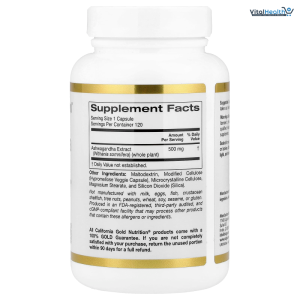 California Gold Nutrition, Ashwagandha, 500 mg, 120 Veg Capsules