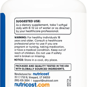 Nutricost Vitamin D3 2000 iu Softgels, 240 Softgels - Non-GMO &amp; Gluten Free