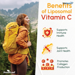 ForestLeaf Liposomal Vitamin C 1400mg Capsules | High Dose Vitamin C Liposomal Supplement w Coconut Oil Fatty Acids | 120 Vegan Cap