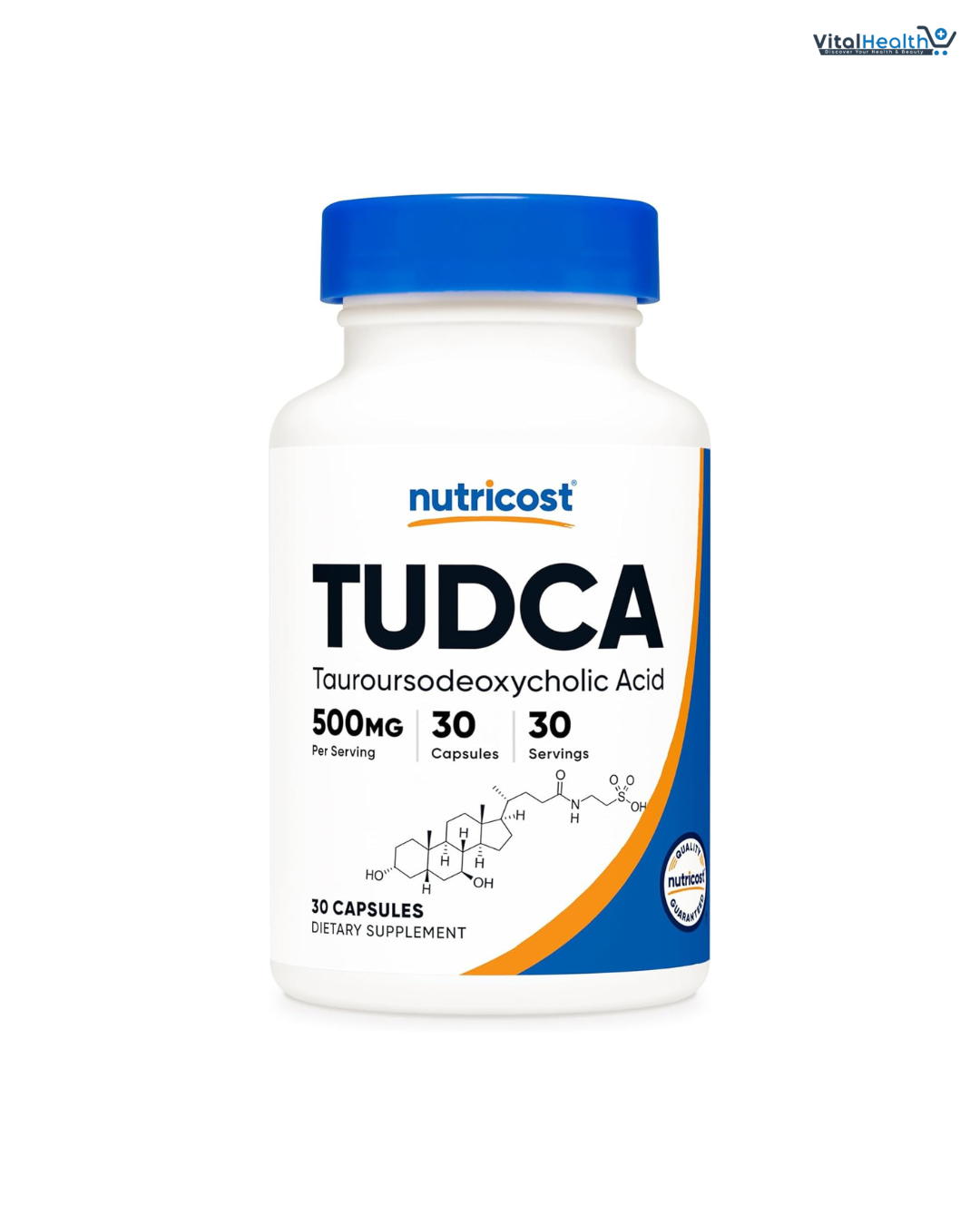 Nutricost Tudca 500mg, 30 Capsules (Tauroursodeoxycholic Acid) - Premium Quality, Gluten Free