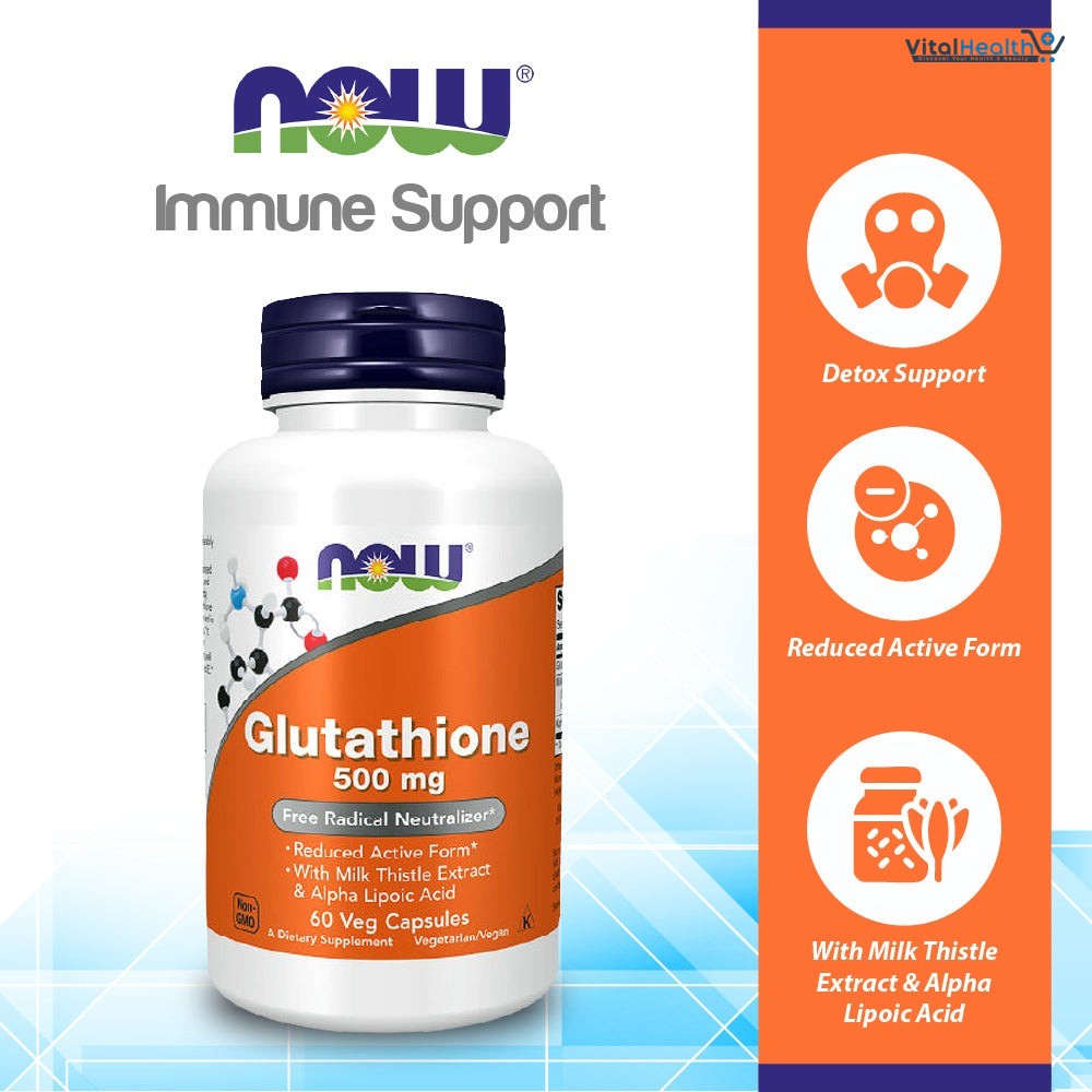 NOW Foods Glutathione 500mg _ Detox Support