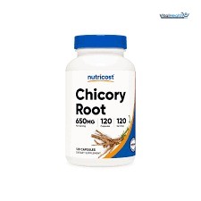 Nutricost Chicory Root 650mg Per Capsule - 120 Plant-Based Capsules, Non-GMO, Gluten Free