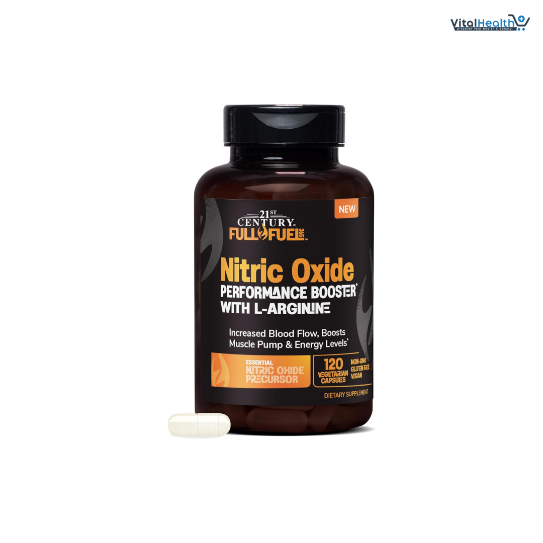 21st Century Full Fuel 365 Nitric Oxide Performance Booster with L-Arginine 120 Capsules