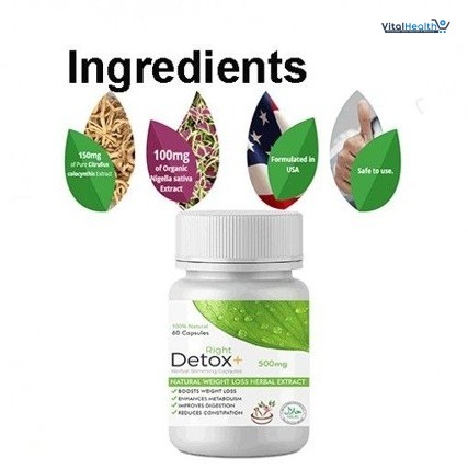Nutright Right Detox Plus Weight Loss 60 Tablets