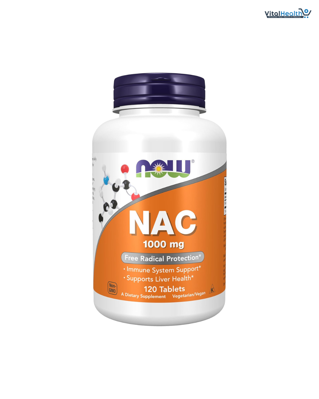 NOW Foods Supplements, NAC (N-Acetyl-Cysteine) 1,000 mg, Free Radical Protection, 120 Tablets