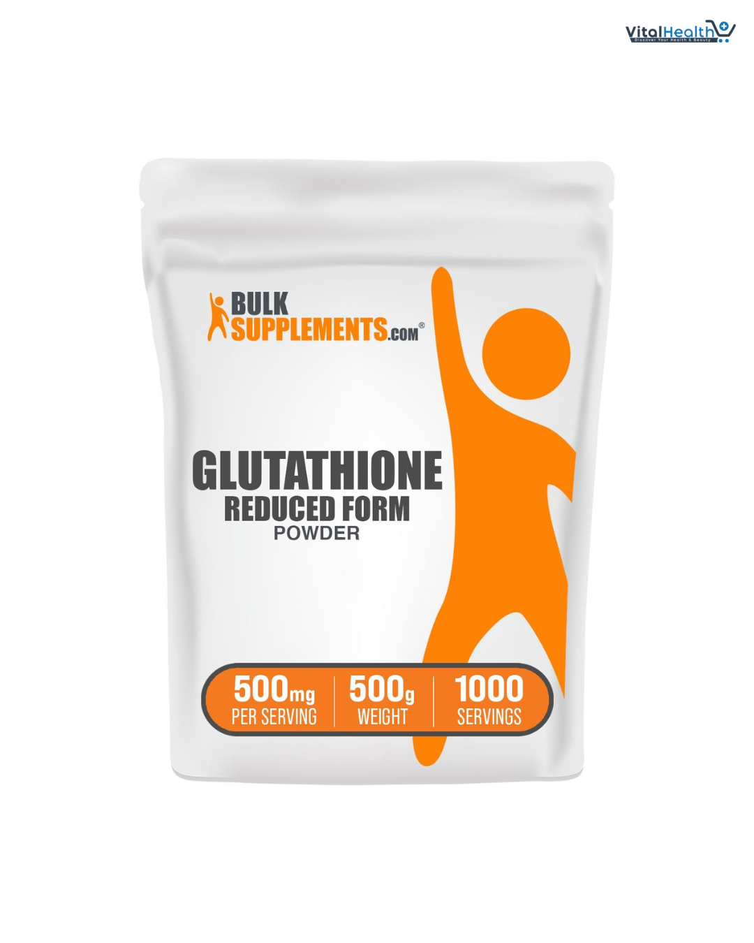 BulkSupplements.com Glutathione Reduced Powder - Glutathione Supplement, Reduced Glutathione Powder - Glutathione 500mg