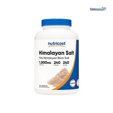 Nutricost Pink Himalayan Salt Capsules 1000mg, 390mg Sodium, 240 Capsules - Non-GMO, Gluten Free