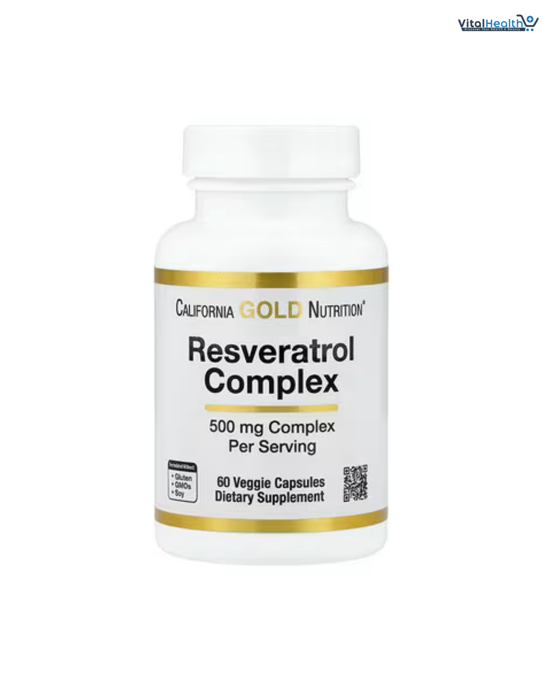 California Gold Nutrition, Resveratrol Complex with Grape Seed Extract, Red Wine Extract, and trans-Resveratrol, 60 Veggie Capsules