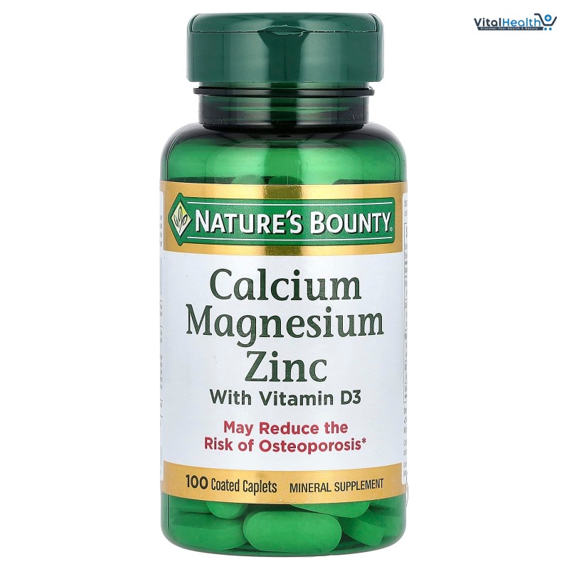 Nature's Bounty Calcium Magnesium Zinc with Vitamin D3 _ 100 Capsules