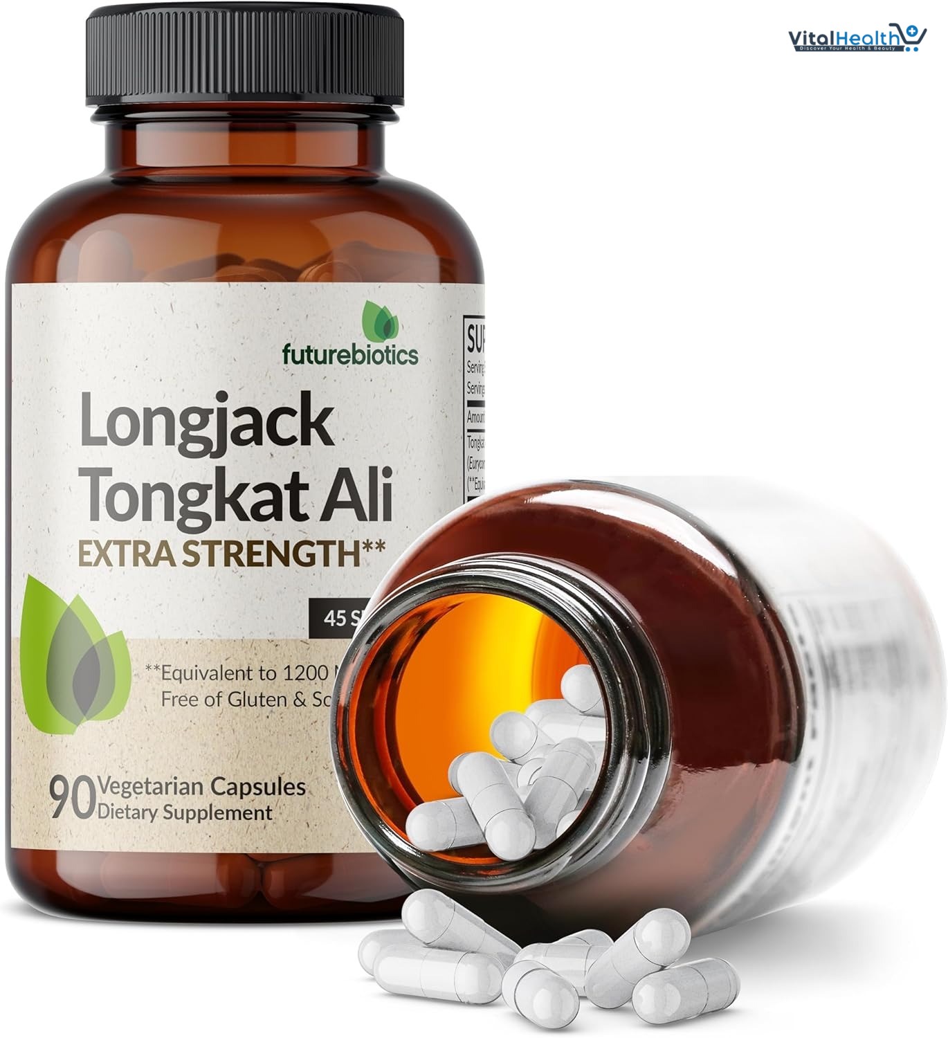 Futurebiotics Longjack Tongkat Ali Extra Strength Energy & Stamina Support - Non-GMO, 90 Vegetarian Capsules