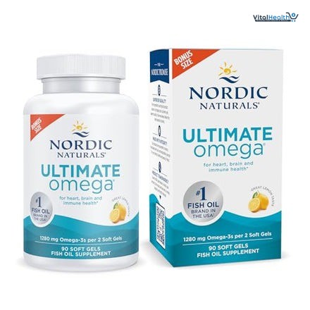 Nordic Naturals Ultimate Omega 1280mg Lemon Flavor - 90 Soft Gels