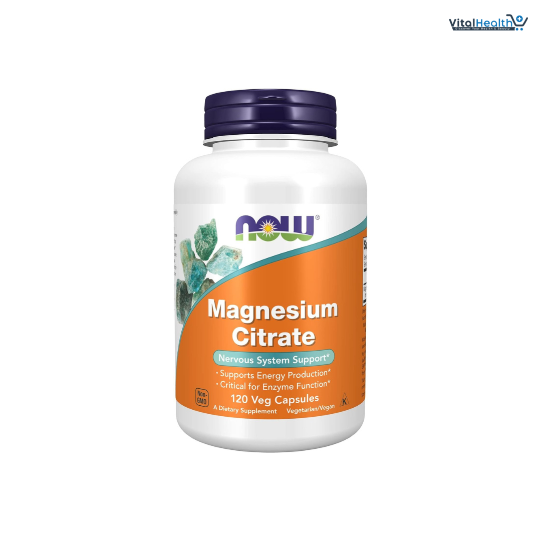 NOW FOODS Magnesium Citrate 400mg _ 120 Veg Capsules