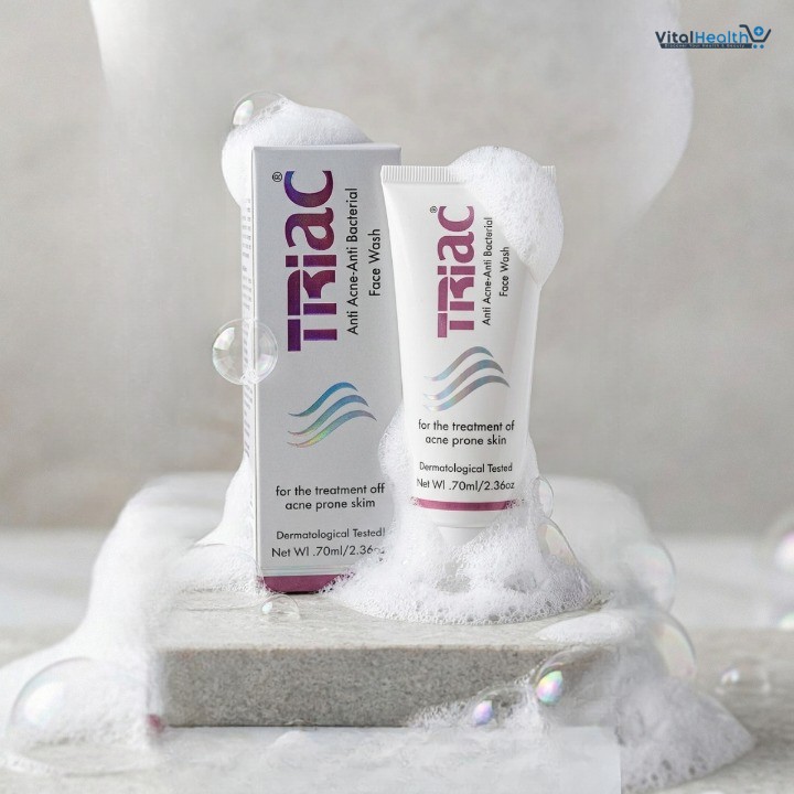 Triac Anti Acne Anti Bacterial Face Wash 70ml for Acne-Prone Skin