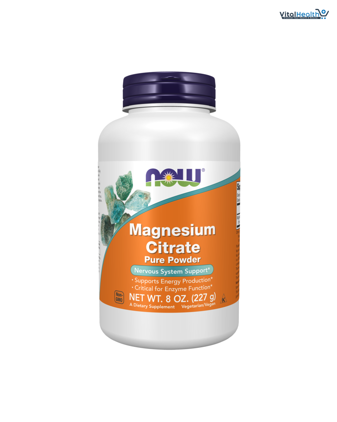 NOW Foods Supplements, Magnesium Citrate Pure Powder, Enzyme Function, Nervous System Support 8 Ounce
