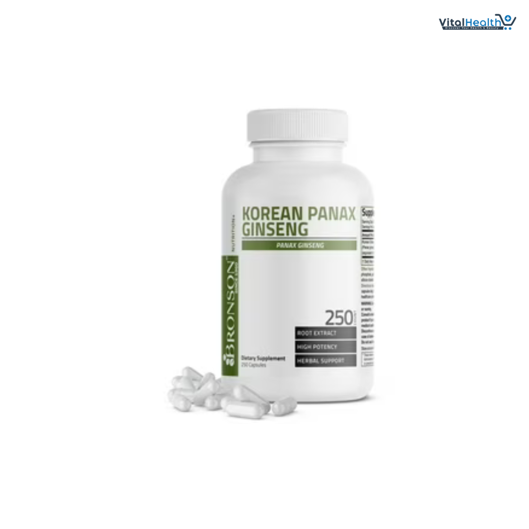 Bronson Korean Panax Ginseng Supports Energy, Endurance & Vitality + Memory and Mental Performance, 120 Capsules