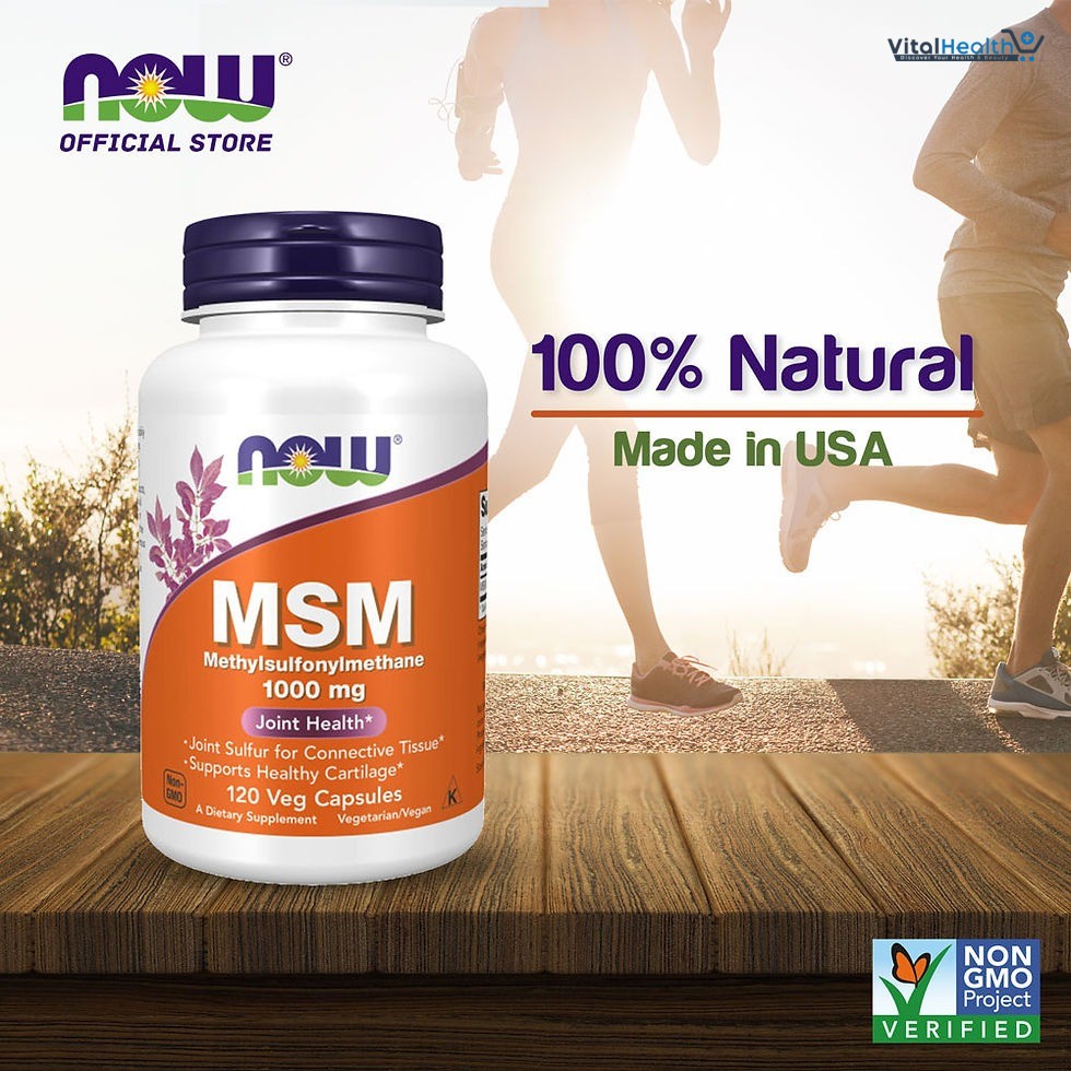 NOW Foods Supplements, MSM (Methylsulfonylmethane) 1,000 mg, Joint Health, 120 Veg Capsules