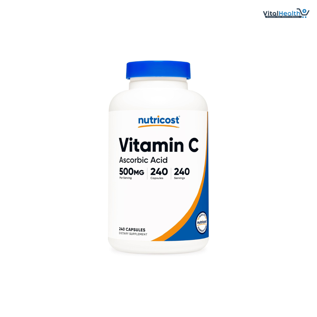 Nutricost Vitamin C 500mg, 240 Capsules, Vegetarian, Gluten Free & Non-GMO
