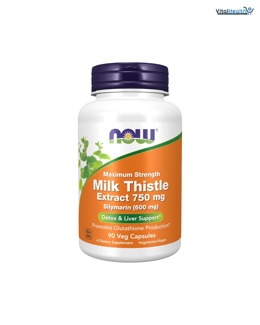 Now Foods Milk Thistle Extract 750 mg Silymarin (600 mg), Maximum Strength - 90 Veg Capsules