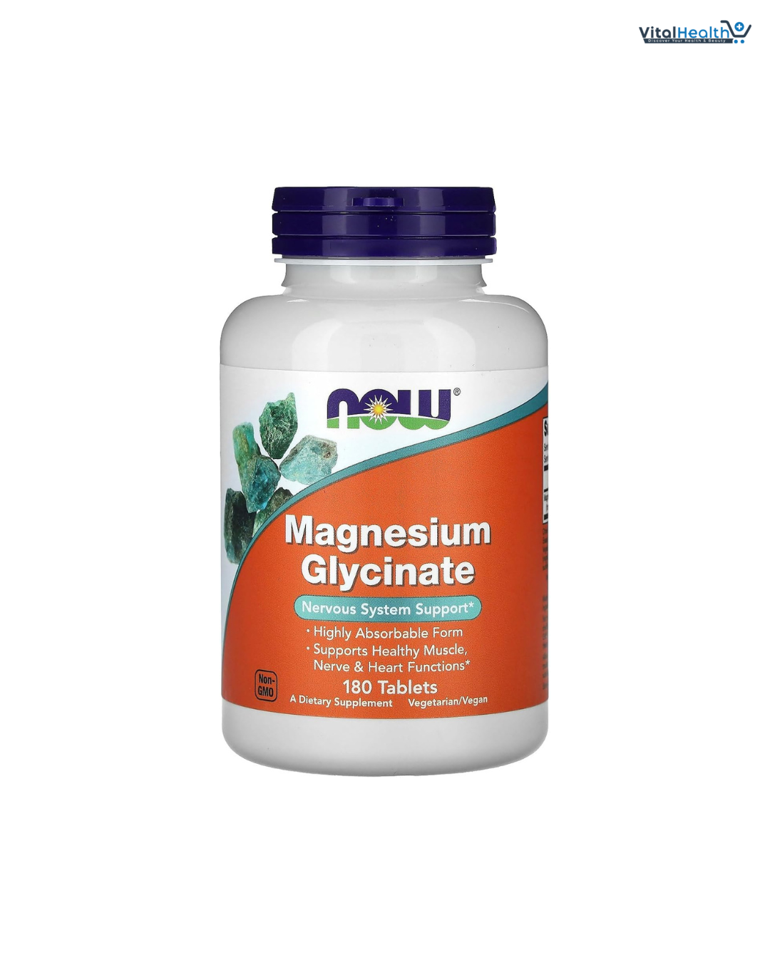 NOW Foods Supplements, Magnesium Glycinate 100 mg, Highly Absorbable Form, 180 Tablets