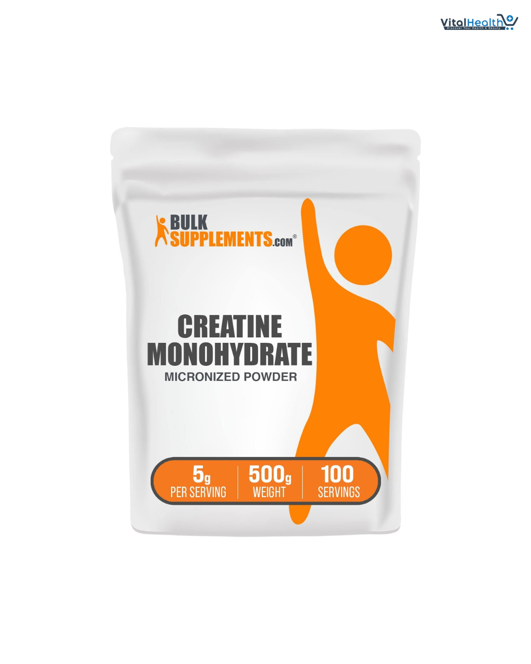 BulkSupplements.com Creatine Monohydrate Powder - Micronized Creatine Powder, Unflavored - Pure & Gluten Free, 5g per Serving, 500g